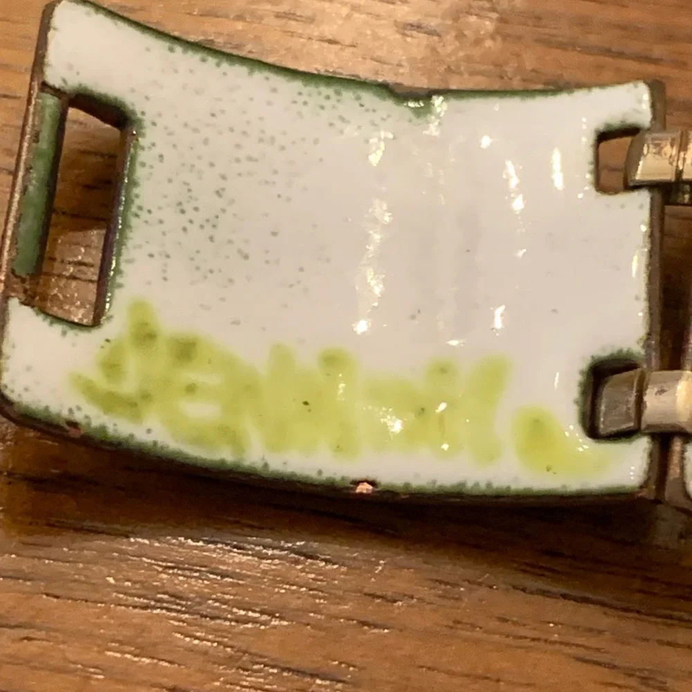 Kay Denning Enamel Link Bracelet - Signed Statement Piece highly collectible